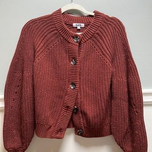 525 Rust chunky knit cardigan